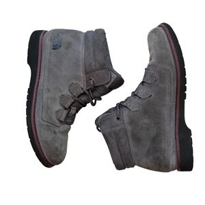 The North Face Ballard Lace II Waterproof Insulated Winter Boots Grey Suede 6